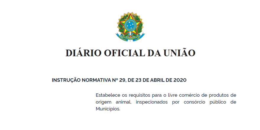 MAPA publica normativa para o comércio de produtos inspecionados por consórcios